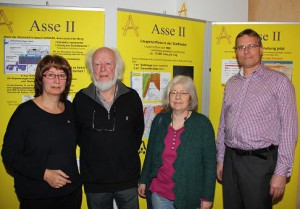 Asse-Gespräch mit Prof. Betram (von links nach rechts Heike Wiegel, Prof. Betram, Ursula Kleber, Udo Dettmann)